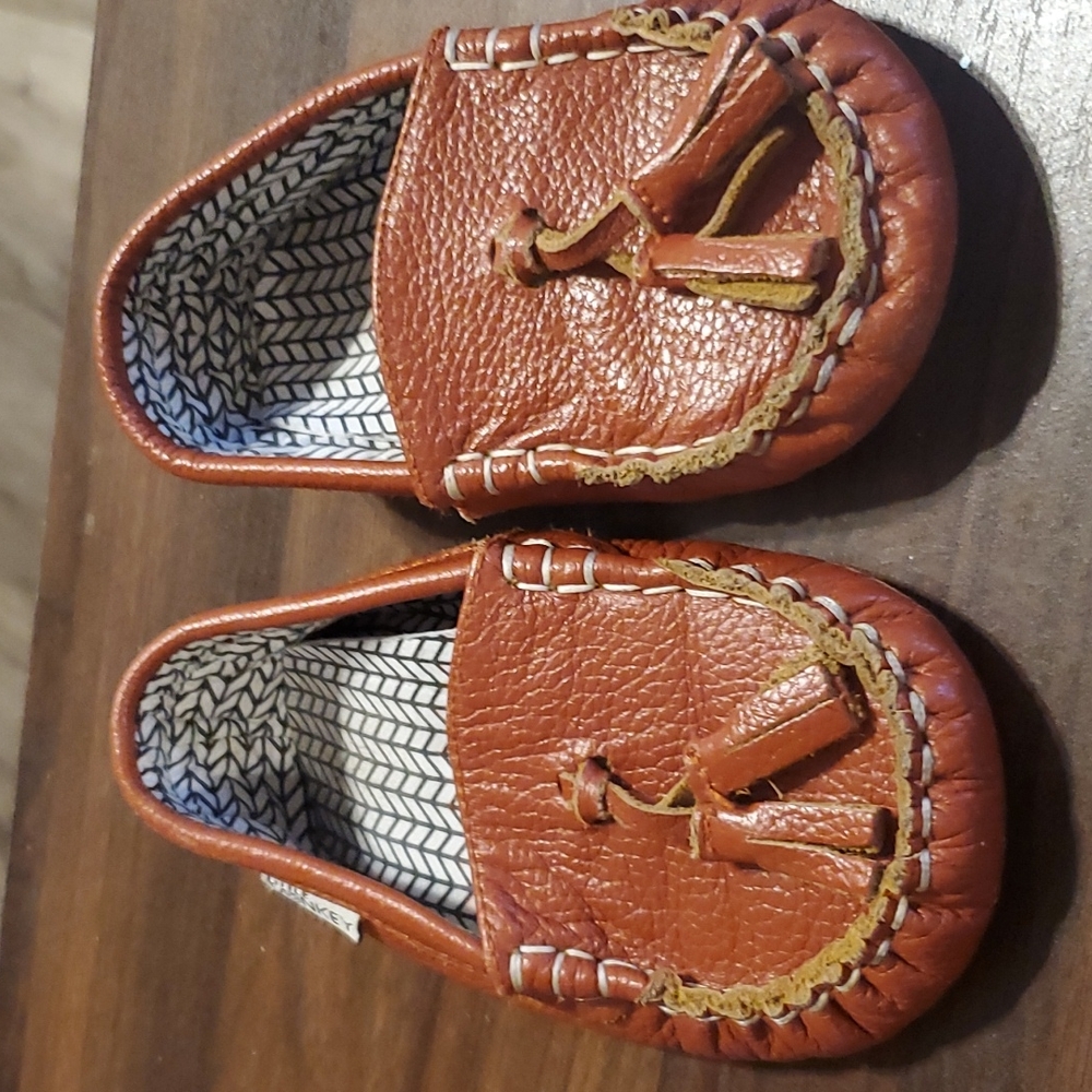 Little monkey leather loafers